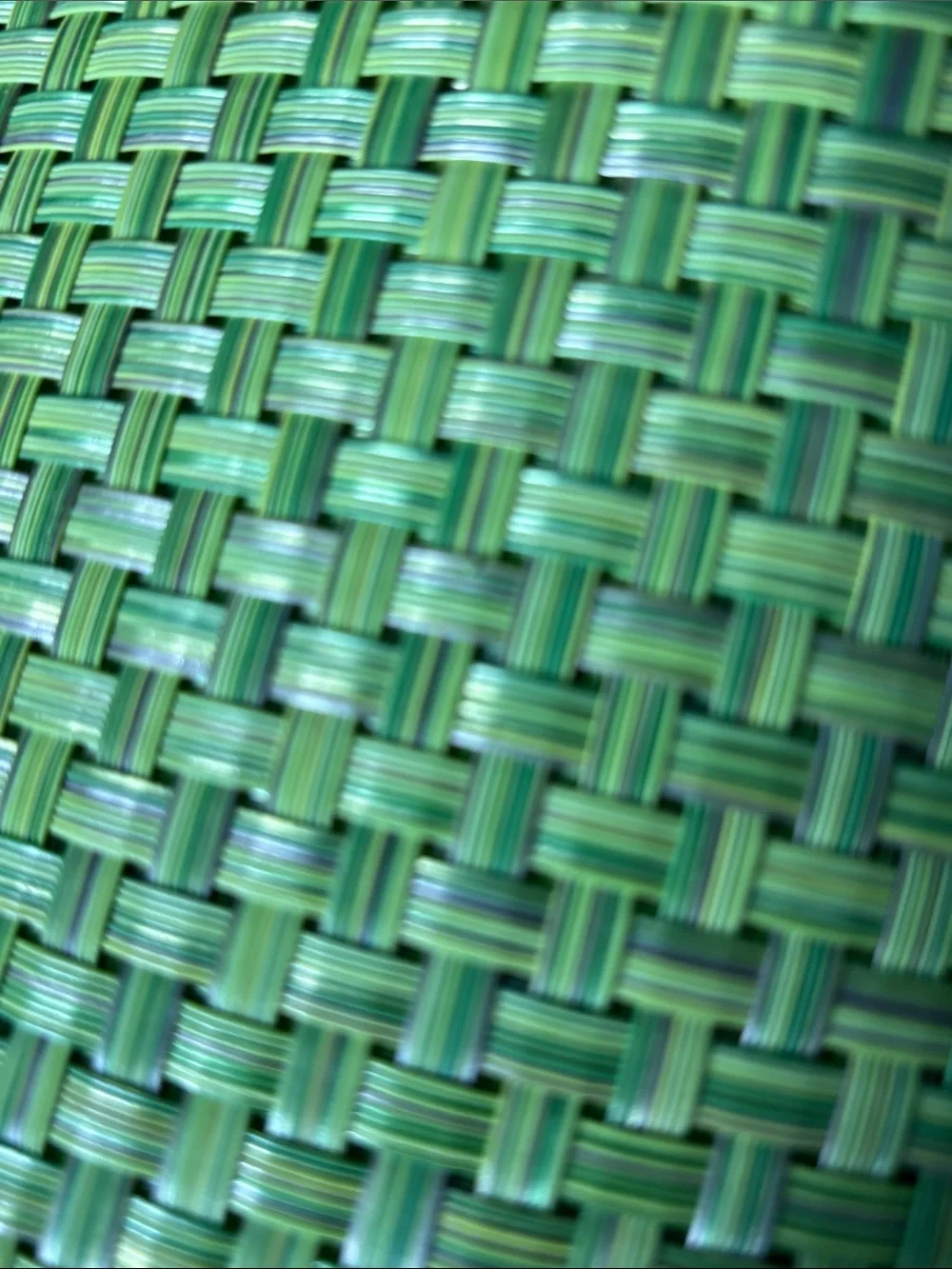 PLACEMATS set/4 square vinyl woven bamboo